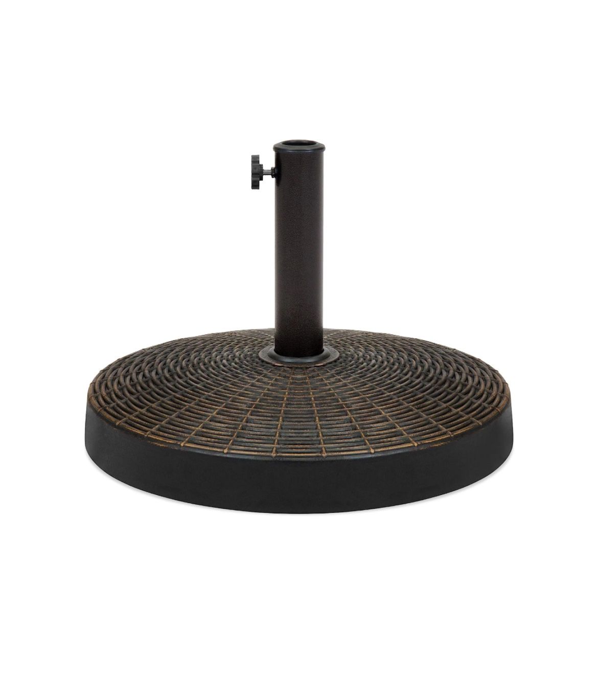 BCP 55 Lbs Antique Bronze Finish Steel And Cast Iron Wicker Look Umbrella Base