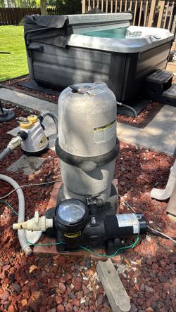 Above ground pool filter & pump