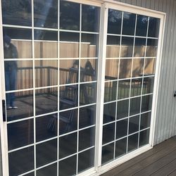 Sliding door  8 wide . Windows