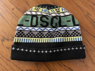 Desigual Colorful Pattern Knit Beanie in Excellent to Like New Condition!