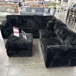 New Black Sectional 