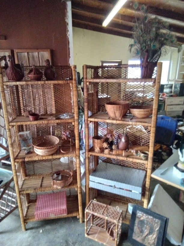 Two   LG VTG 70\'S WICKER RATTAN