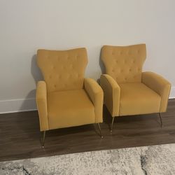 Yellow Accent Chairs (set of 2)