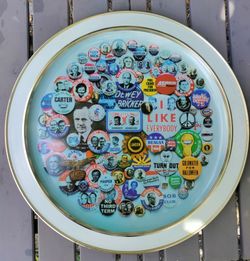 Vintage Rare Tin Serving Tray