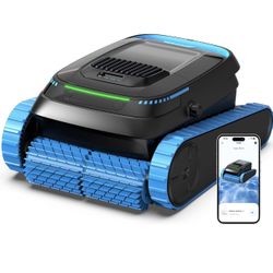 PC20 Automatic Robotic Pool Cleaner, Cordless Pool Vacuum Robot for Inground & Above Ground Pools, Smart Navigation, Self-Parking, 5000GPH Suction, Cl