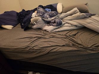 Queen bed mattress and frame
