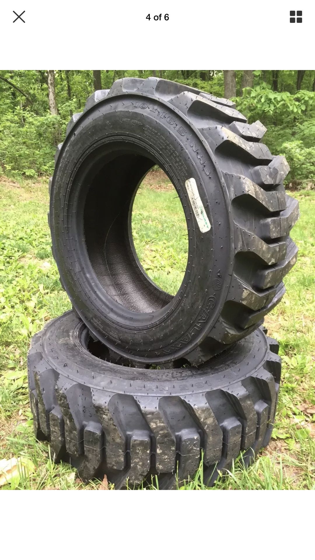 4x NEW 10-16.5 12 ply Skid steer tires - 10X16.5 no bargain price firm $425