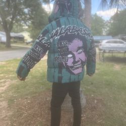 Valbasas Bubble Coat, Green N Purple Color 