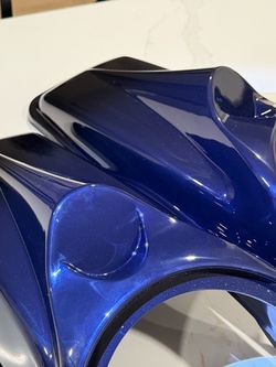 8" Saddlebag Speaker Lids Cover with Chrome Grill