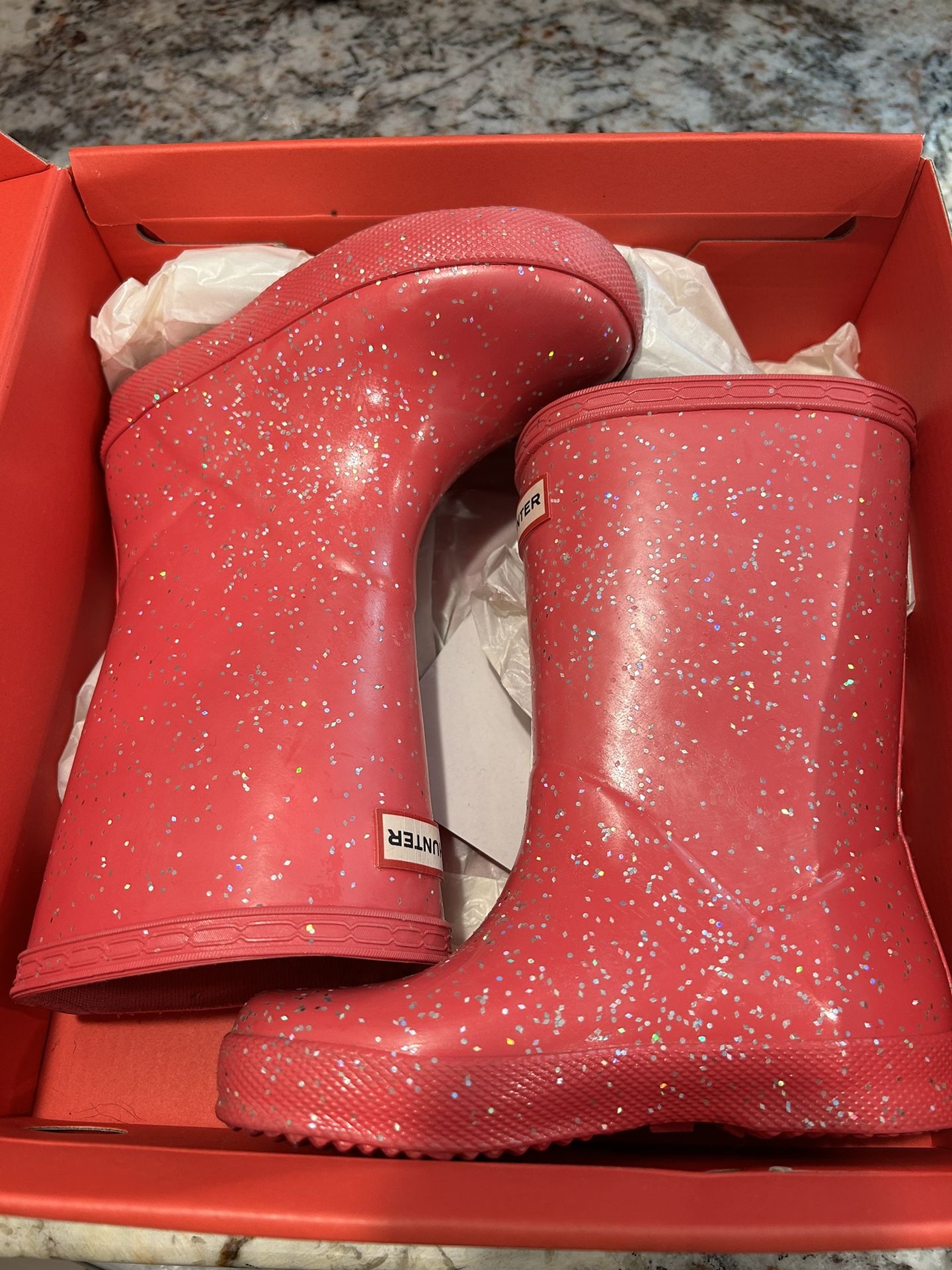 Hunter Boots Kids Pink Glitter