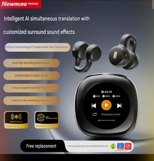 Bluetooth Earbud With Touch Screen 