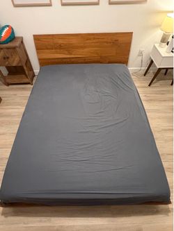 CB2 Dondra Teak Queen Bed Frame