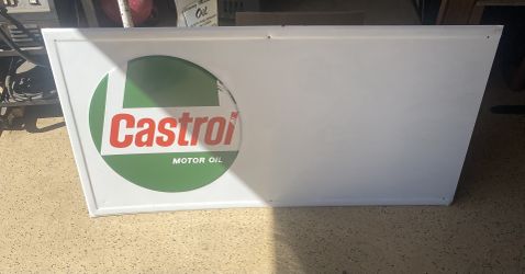 Vintage Castrol Embossed Sign