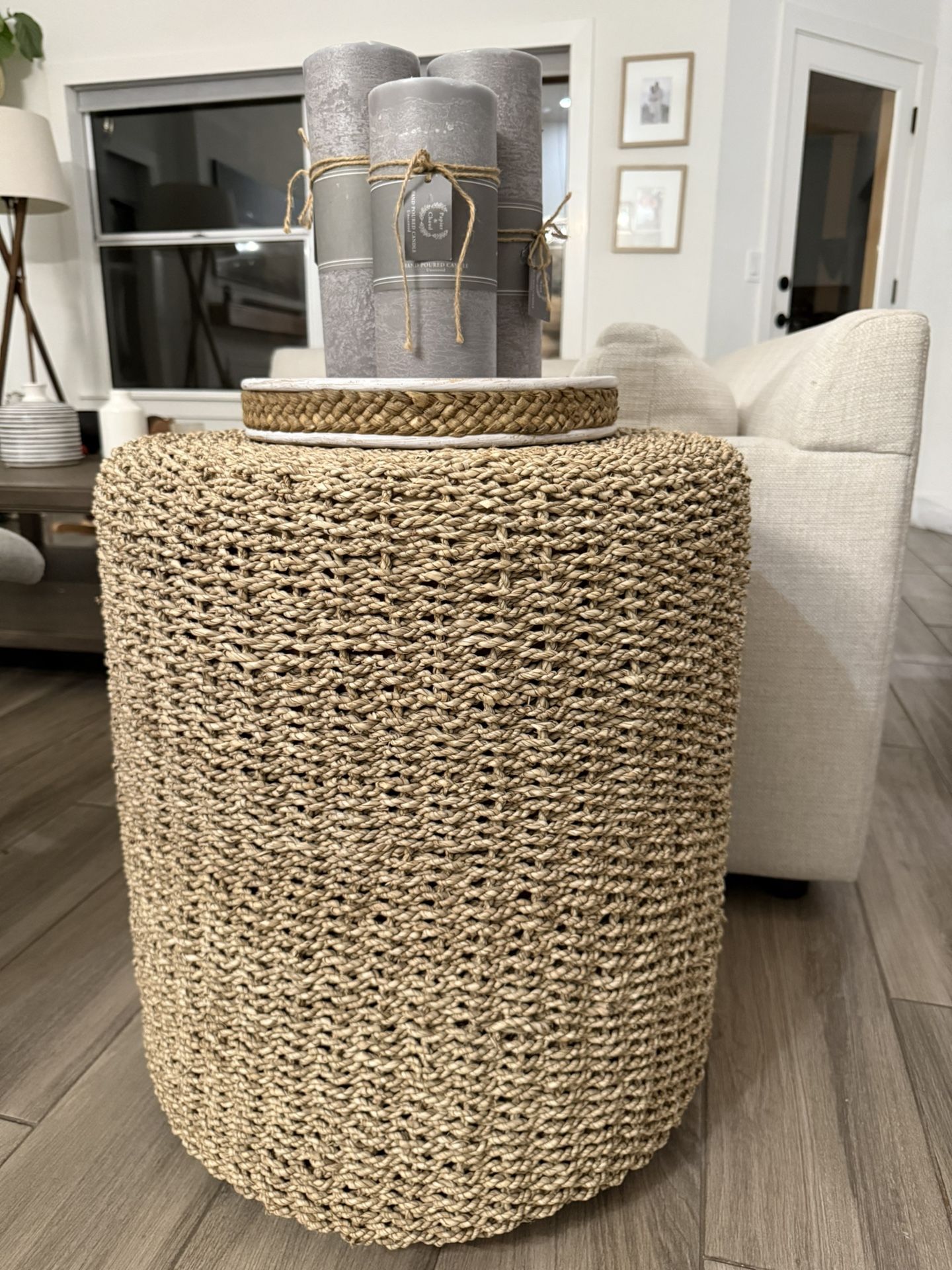 Woven Round Side Table