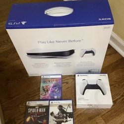 New Disc Version 1tB Version Console + 3 Games & 1 Controller Bundle 