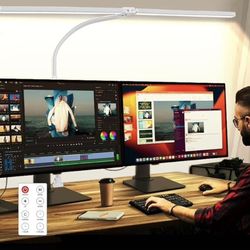 💡 Double Head LED Desk Lamp – 24W Architect Gooseneck Lamp 🖥️✨