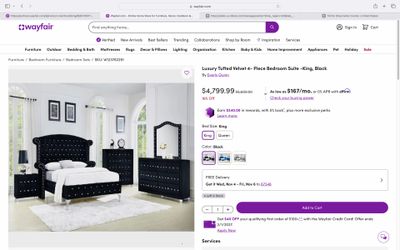 🚨 2-DAY CLOSING SALE: New Malaysian Velvet Bedroom Set - 70% OFF
