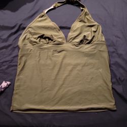 Womens Dark Gree. Bathsuit Top 3 XL