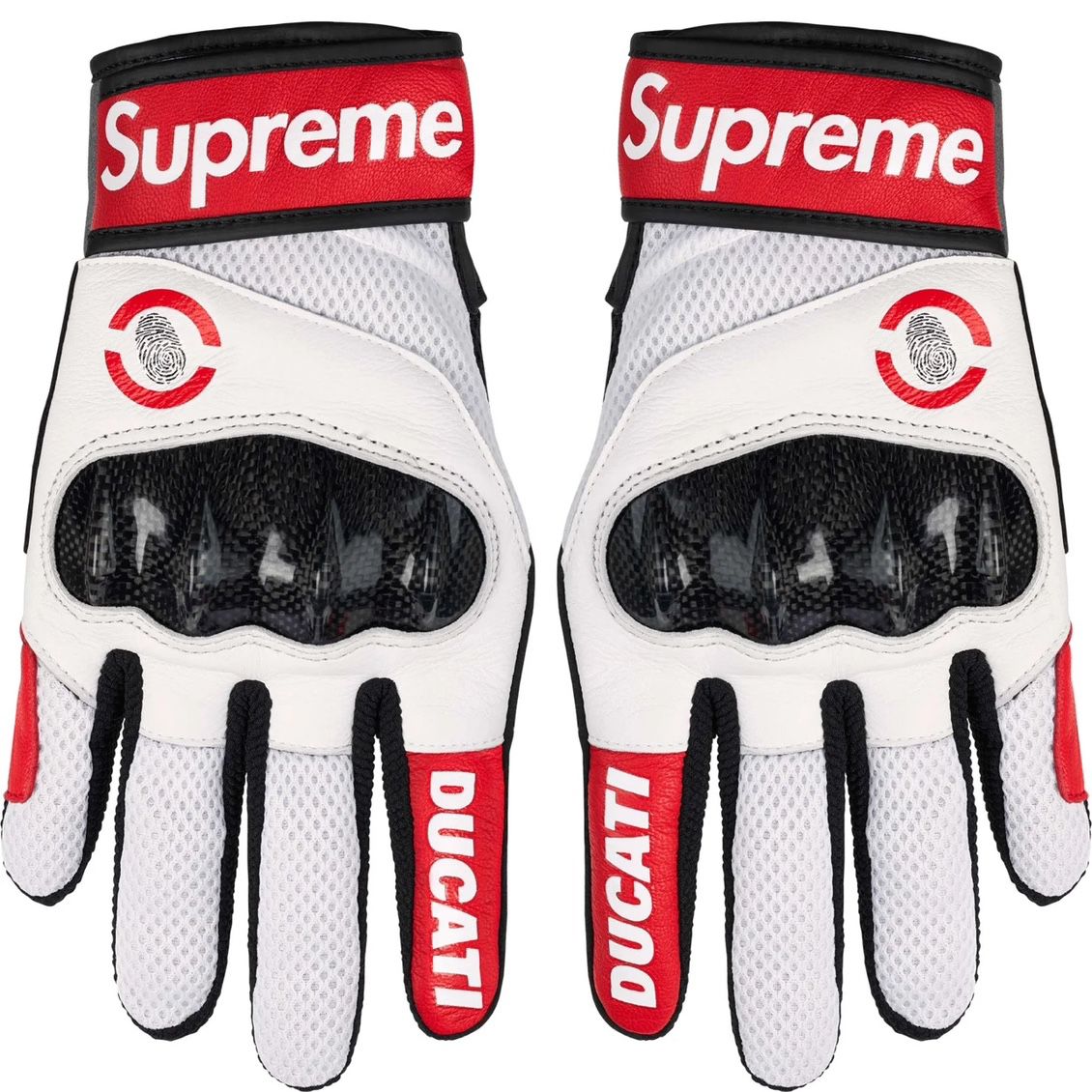Supreme Ducati Spidi C1 Leather Gloves Red