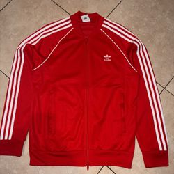 Adidas Red Track Top Sweater Size L