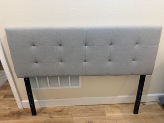 Gray Tufted Upholstered Full Size Headboard