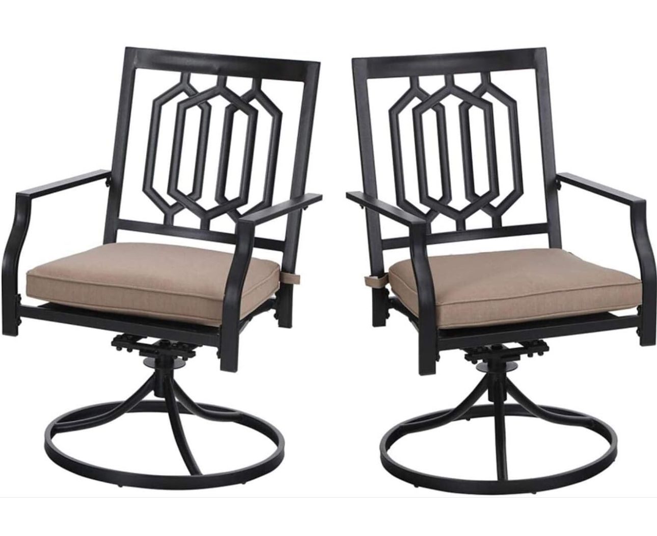 Set Of 2 Outdoor Chairs New In Box With Cushions