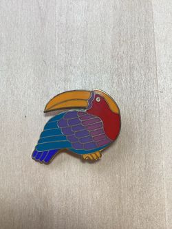Vintage Laurel Burch Toucan Brooch/Pendant