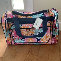 Vibrant Flowers Duffle Bag NWT 