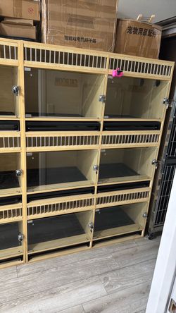 Multi-Unit Cat Dog Boarding Cage Cabinet