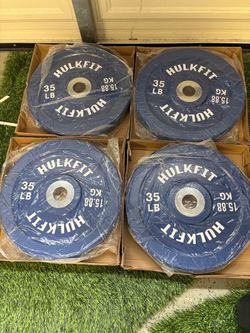 HulkFit 35 LB Bumper Plates – Set of 4