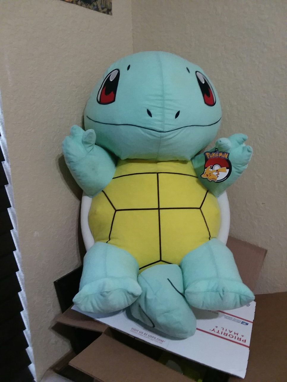 RARE New w/ Tags Giant 34" Squirtle Pokemon Bean Bag Pikachu