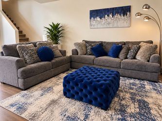 Gray Sofa & Loveseat Set – Great Condition, Very Comfortable