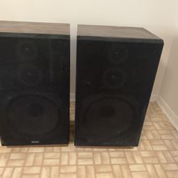 Fisher ST-830 Vintage 3-Way Bass Reflex Speakers Pair Wood Finish