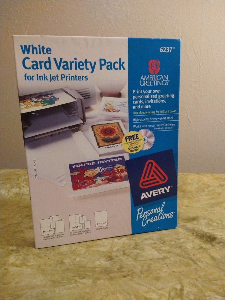Avery - White Card For Ink Jet Printers
