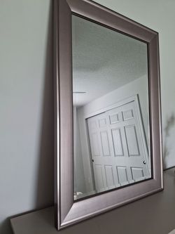 Rectangular Wall Mirror Silver Frame