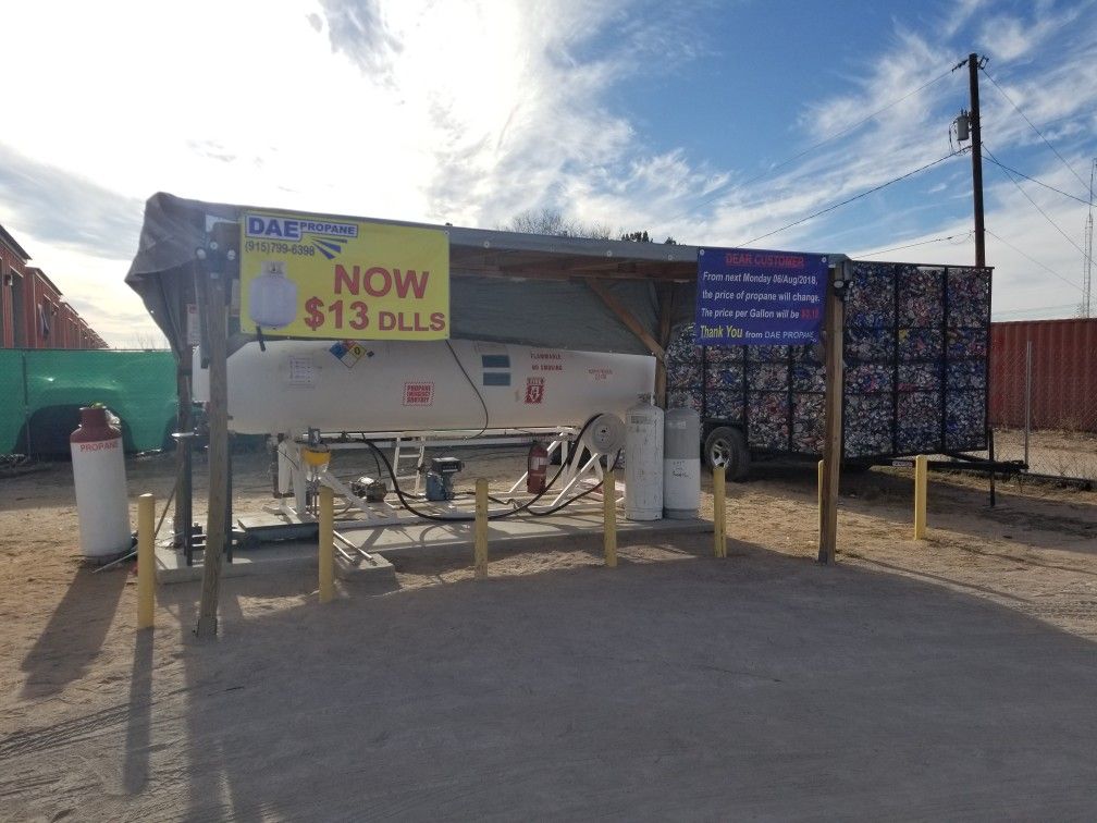 BBQ Tank refill Only $13 Dlls Propane Filling Station!