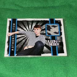 Justin Bieber Rare Card Has Piece Of His Sweatshirt 