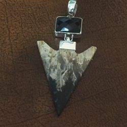 Sterling Silver Palm Stone & Onyx