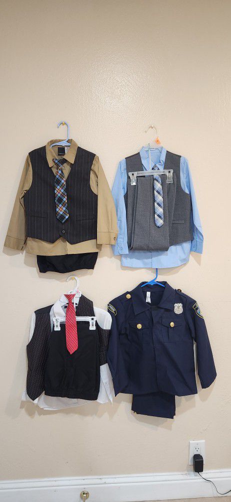 Brand New Boys Vest, Shirt, Pants & Tie Sets. All Size 6. Total 4 sets for $30. 