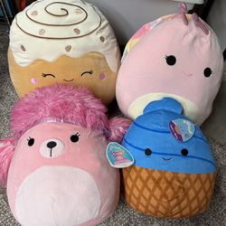Bundle of 4 NEW XL Squishmallows!  3 still have tags!  
