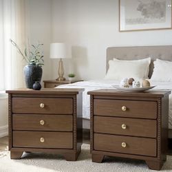 Modern Regency  Solid Wood Nightstands End Tables 