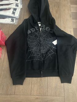 Medium Sp5der OG Web V2 Phantom Zip Up Hoodie