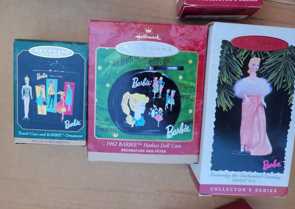 Barbie Christmas ORNAMENTS Vintage SET 2