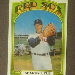 1972 Topps Sparky Lyle Boston Red Sox #259 Baseball Card Vintage Collectible Sports MLB