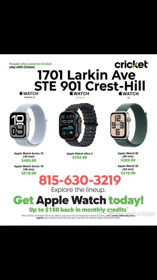 Crest Hill Cricket Plainfield Rd & Larkin Ave Corner Plaza Next To Subway Open Sunday 11:00-6:00