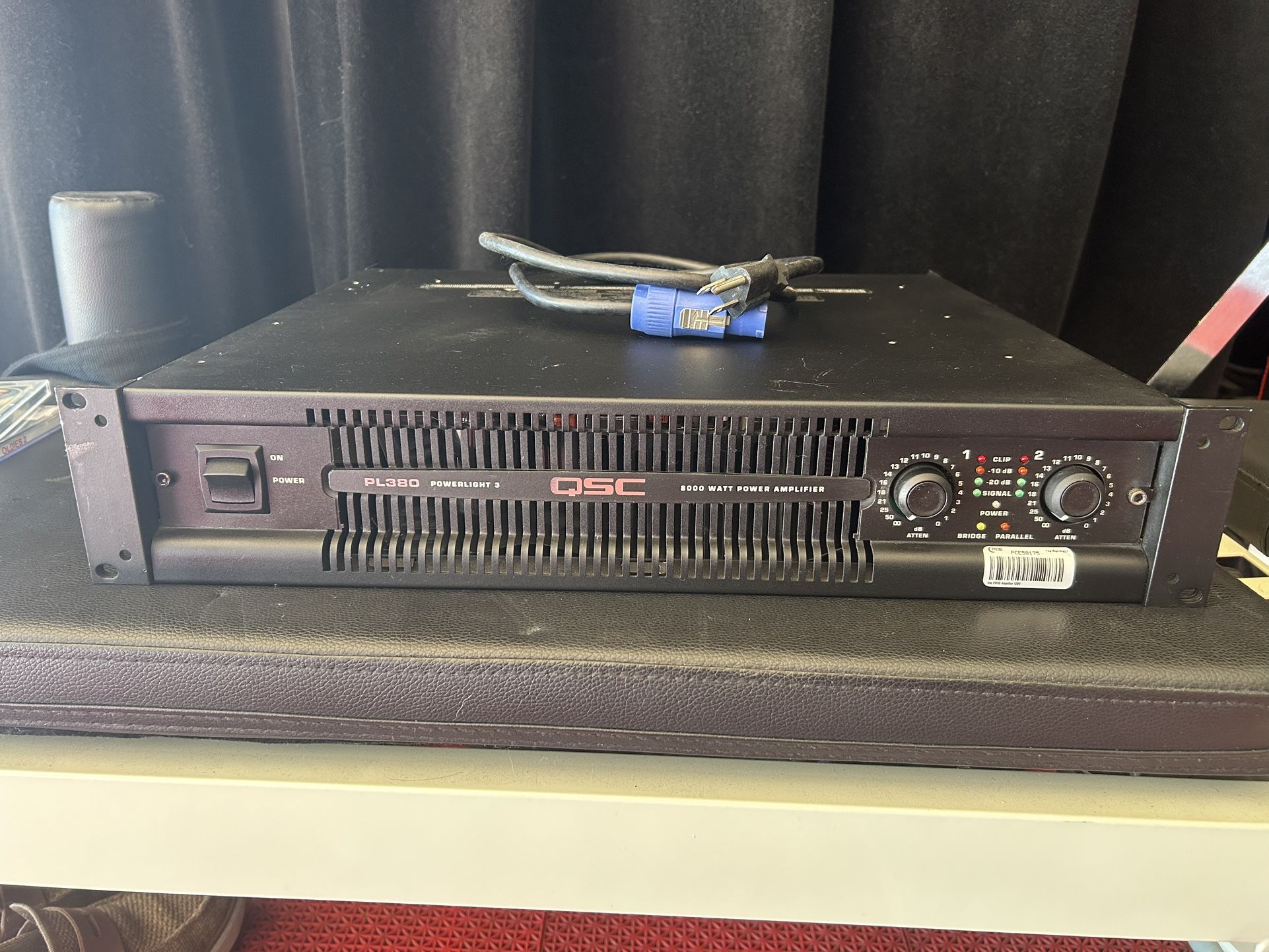 QSC PL380 Professional Amplifier 8000 Watts Untested.