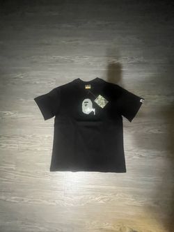 Bathing ape stussy size small color black and white and grey