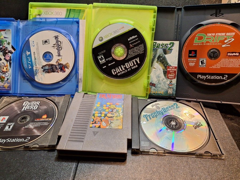 Lot Of Ps2, Ps4, Xbox 360, REG. NINTENDO, & Pc Games
