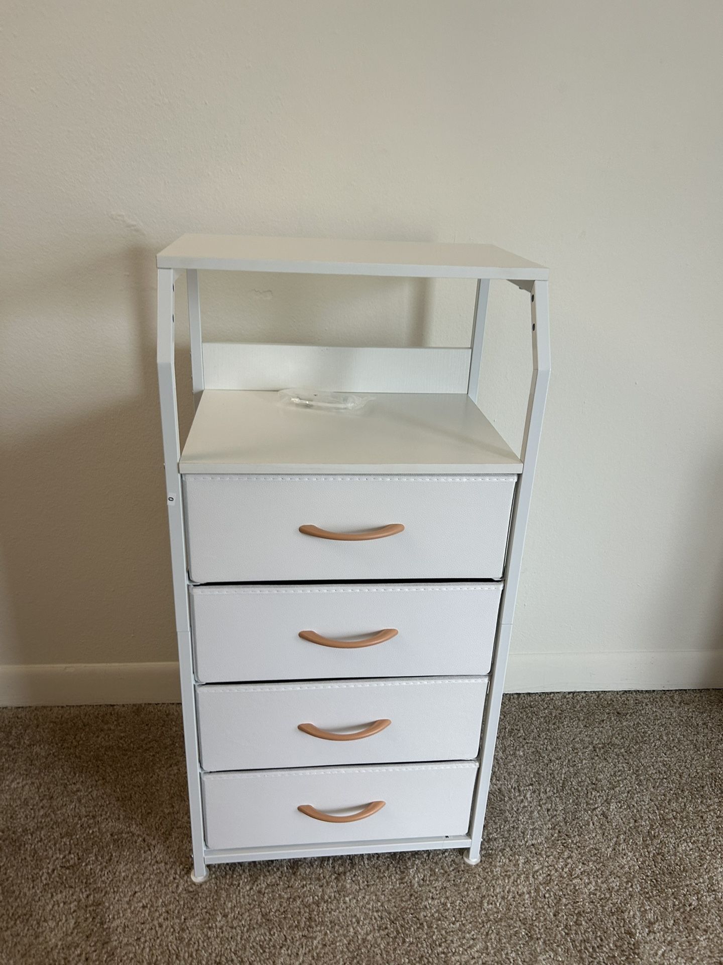 Furnulem Tall 4 Drawers Dresser, Vertical Storage Tower Nightstand