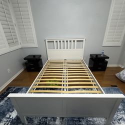  Twin Bed White Color, Wood